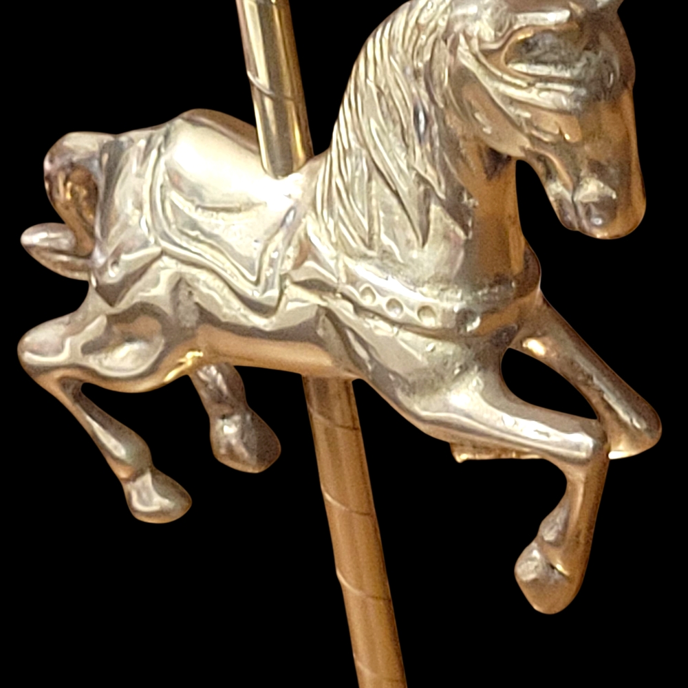 VTG Brass Carousel Horse Figurine - Picture 2 of 6